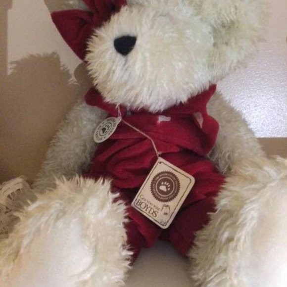 Retired Oversized Boyds Bear Red Hearts Valentines - Picture 9 of 9